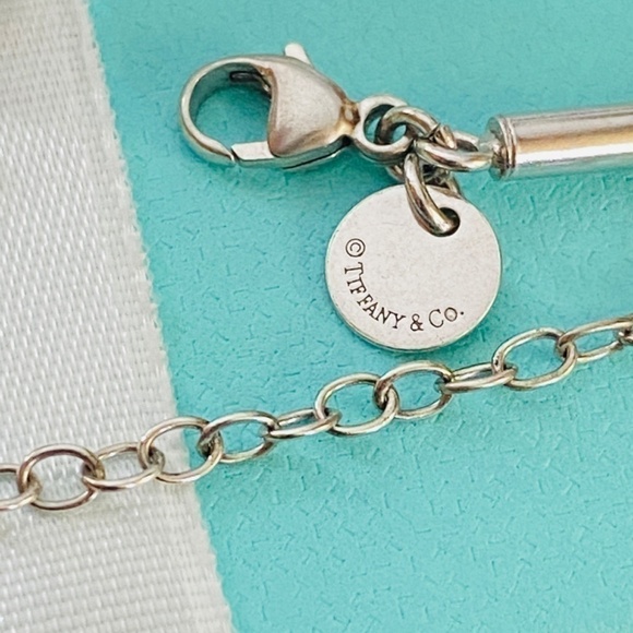 RARE Tiffany & Co Snowflake charm necklace silver 925 cutout large - Picture 5 of 6